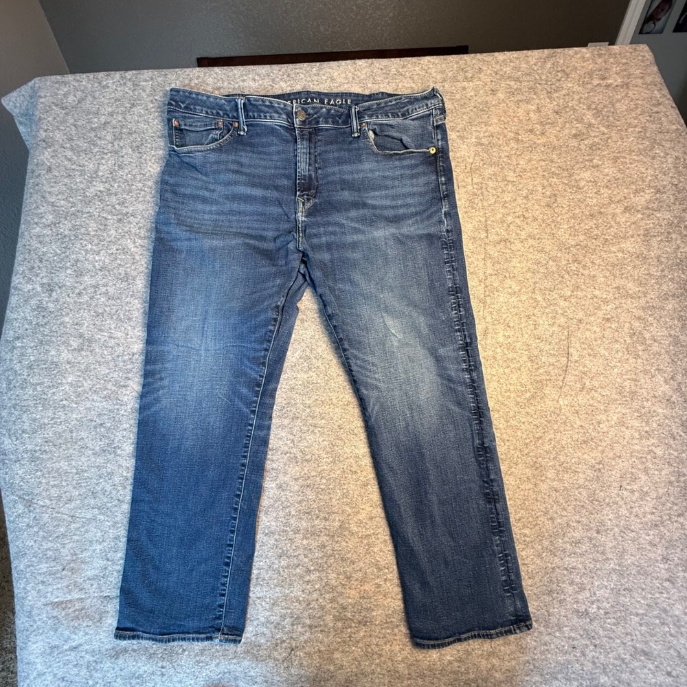 American Eagle Airflex+ Straight Jeans Mens 40x30 Blue Stretch Denim Pants